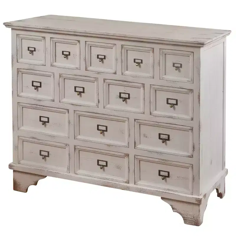Apothecary Cabinet with 15 Drawers White - Stylecraft