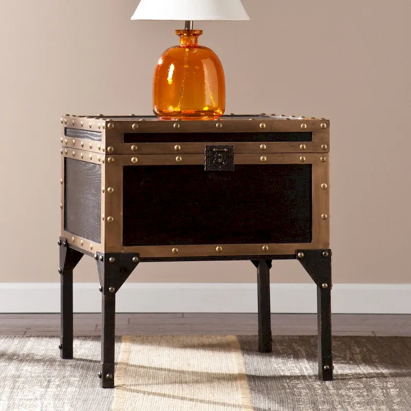 Antique Trunk Side Table