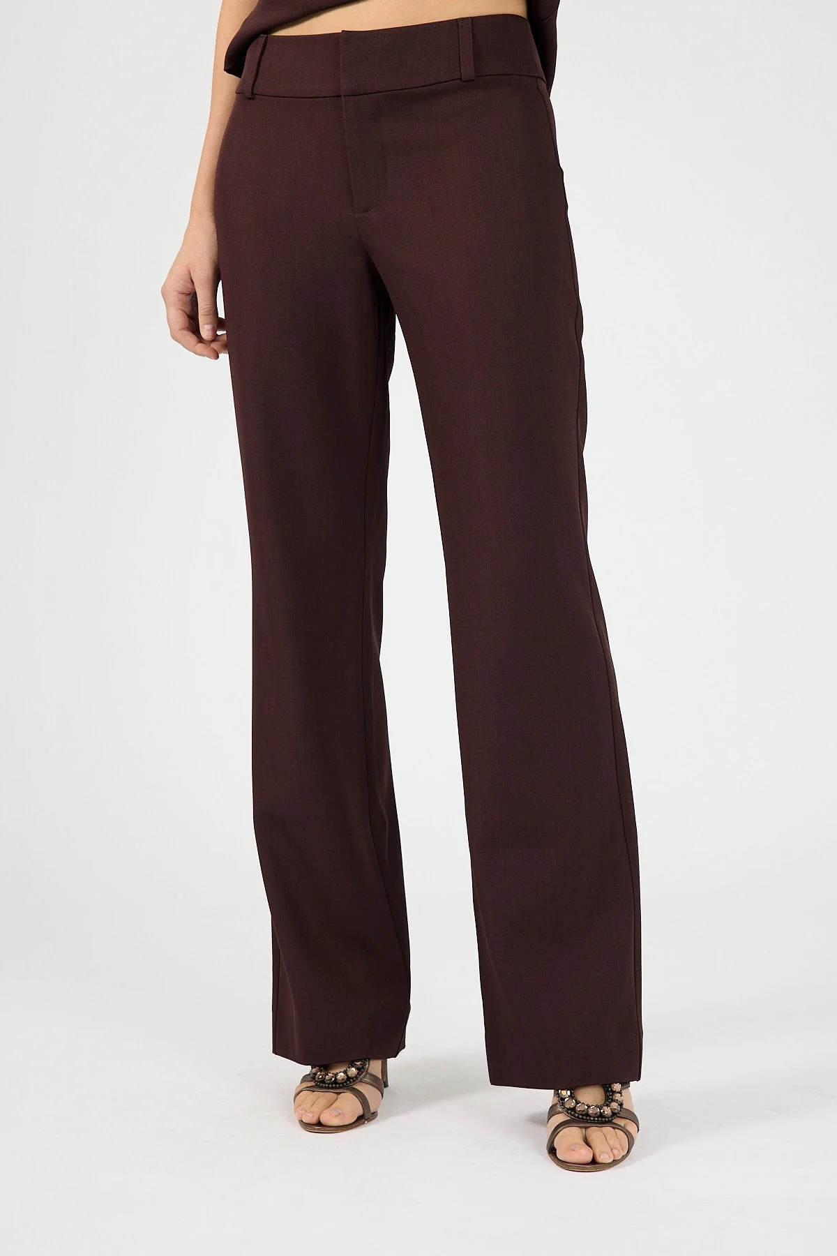 Mid Rise Pant Burgundy