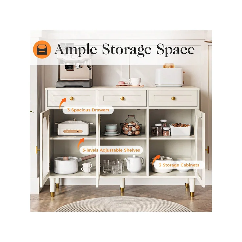 RoyalCraft RoyalCraft 47.2 Wide 3 Drawer Sideboard Buffet