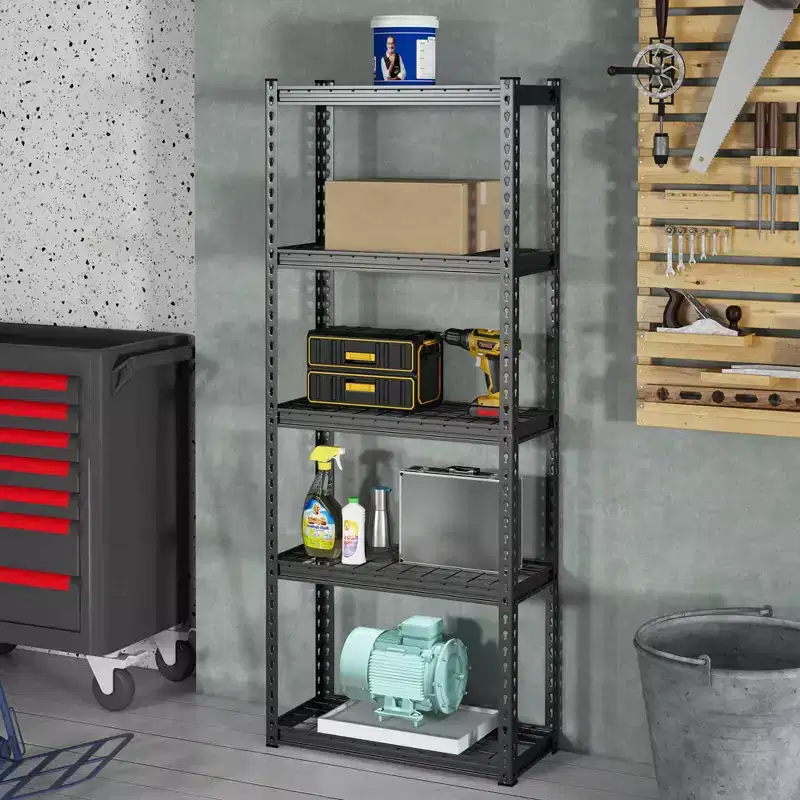 Costway 2PCS 5-Tier Metal Shelving Unit Heavy Duty Wire Storage Rack with Anti-slip Foot Pads