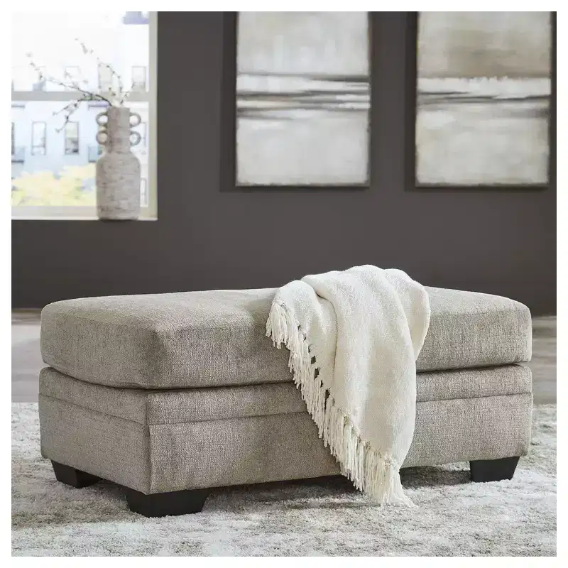 Signature Design by Ashley Stonemeade Upholstered Ottoman, Taupe