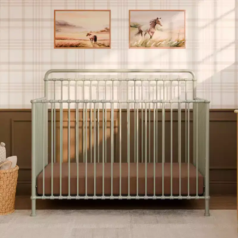 4-in-1 Convertible Metal Crib