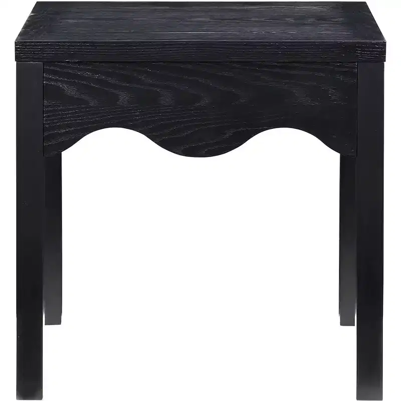 Black Oak Scalloped End Table