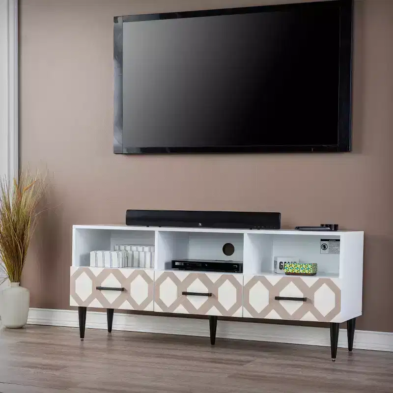 Eltisley TV Stand with Storage - White - SEI