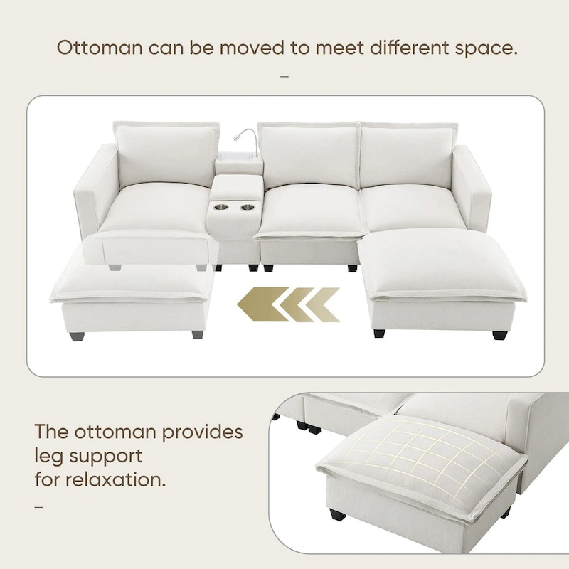 Harper&Bright Designs Modern Multi-fuctional Sectional Cloud Sofa