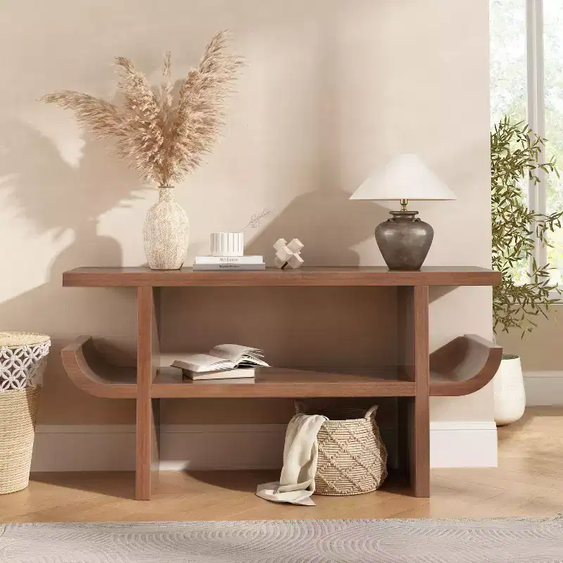 Christopher Knight Home Devika Modern Wooden Console Table with Open Shelf
