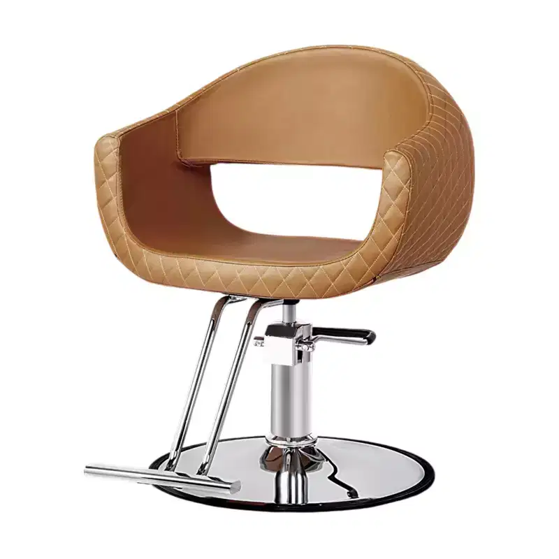 Extra Wide Rhombus Stitch Salon Stylist Chair – Hydraulic, Swivel, 330 lb Capacity