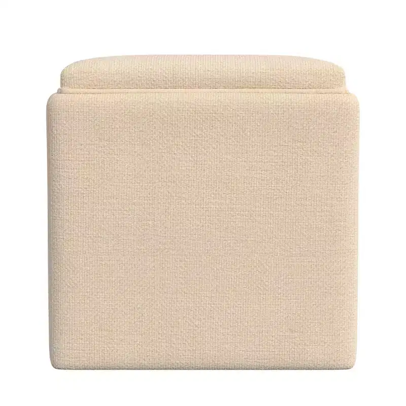 Storage Ottoman with Tray Top