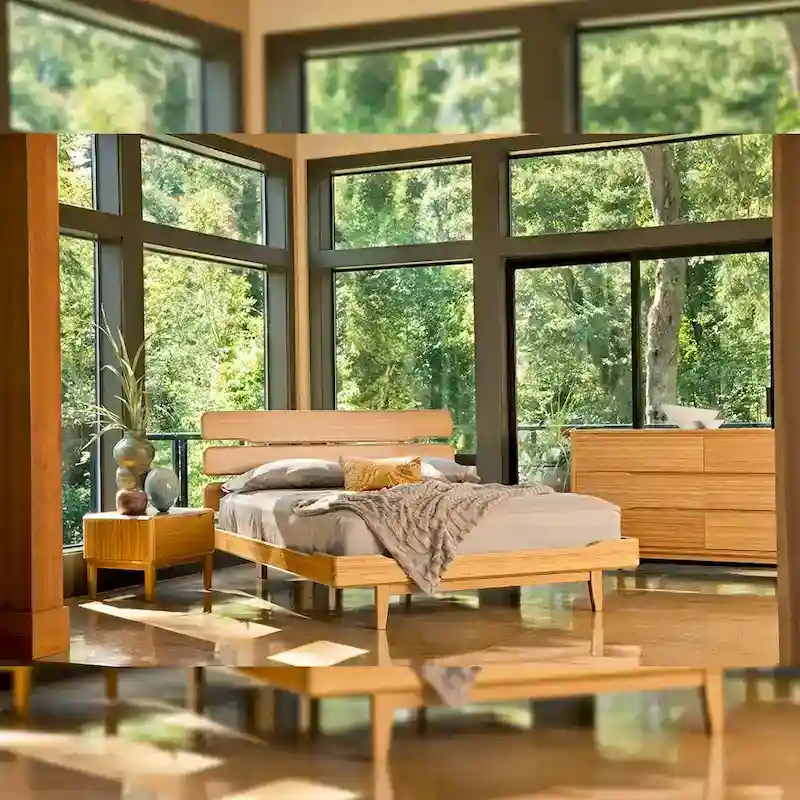 Currant Queen Platform Bed, Caramelized