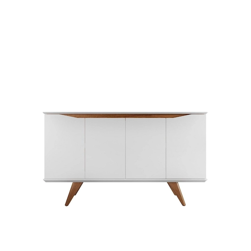 Manhattan Comfort Tudor 53.15 Sideboard with 4 Shelves