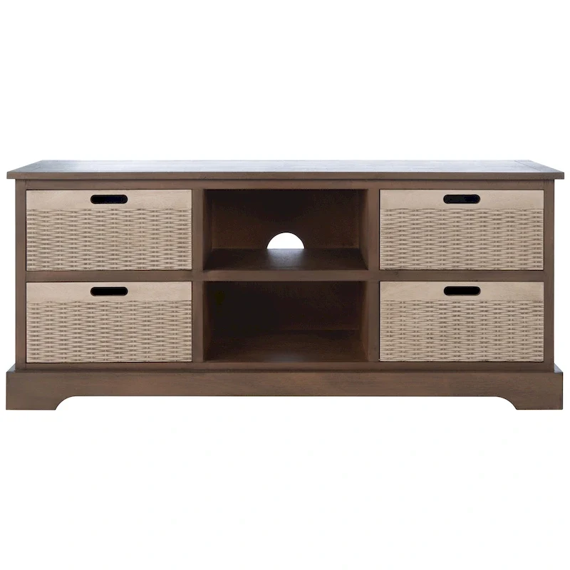 SAFAVIEH Britni 47-inch Storage Media TV Stand - 47.3 W x 15.8 L x 20 H - 47Wx16Dx20H
