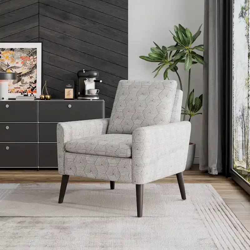 Allyson Mid-Century Modern Small Space Accent Armchair