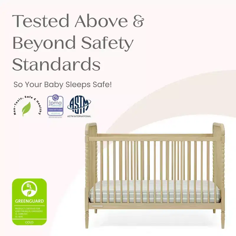 Wood 4-in-1 Convertible Baby Crib 55''W x 30.5''D x 41''H