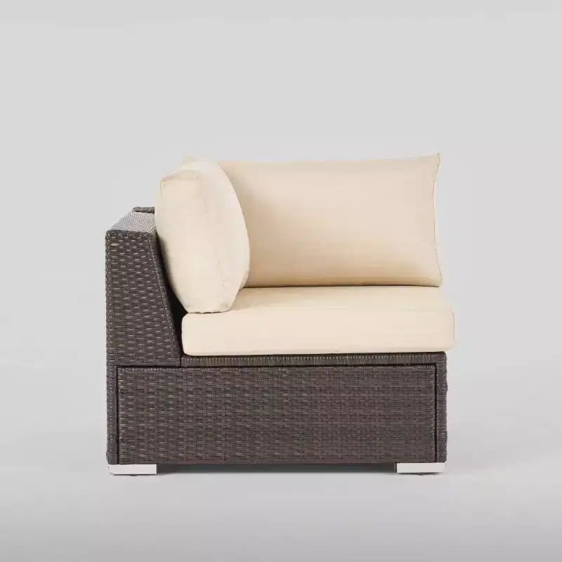 Santa Rosa 8pc Wicker Sectional Sofa Set: Christopher Knight Home, All-Weather, Aluminum Frame