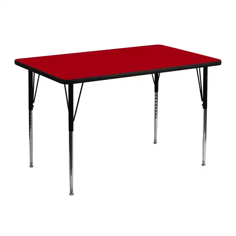 Flash Furniture 30''W x 48''L Rectangular Thermal Laminate Activity Table - Standard Height Adjustable Legs