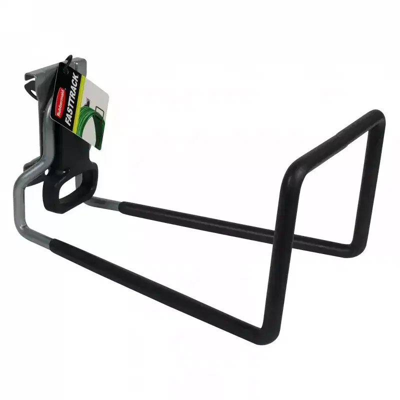 Rubbermaid FastTrack Rail Garage Storage System Water Hose Hook, Black (2 Pack)