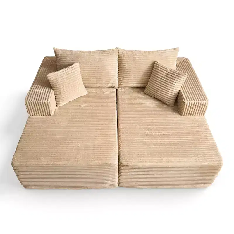 HOMLUX No Assembly Sectional Sofa with High Density Foam and Comfortable Seating, Stardard Plush Couch