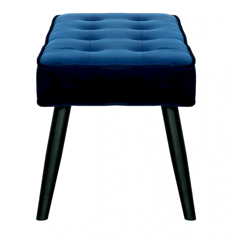 Kipp Velvet Upholstered Button Tufted Bench Ottoman