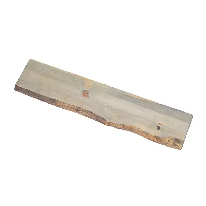 Grey 36 in. Live Edge Wood Shelf (Wood Only) by