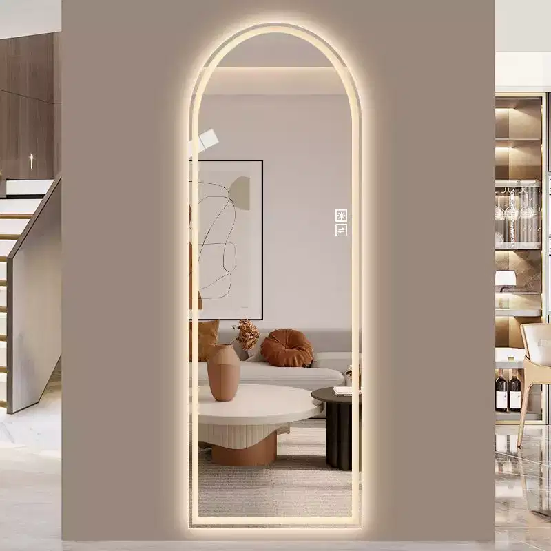 65 x 21 inch Arch LED Full Length Mirror Dimmable Full-Length Standing or Wall-Mounted for Bedroom Living Room Dressing Room