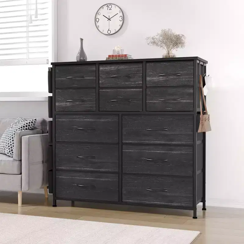 12 Drawer Dresser for for Bedroom, Fabric Dressers & Chest of Drawers