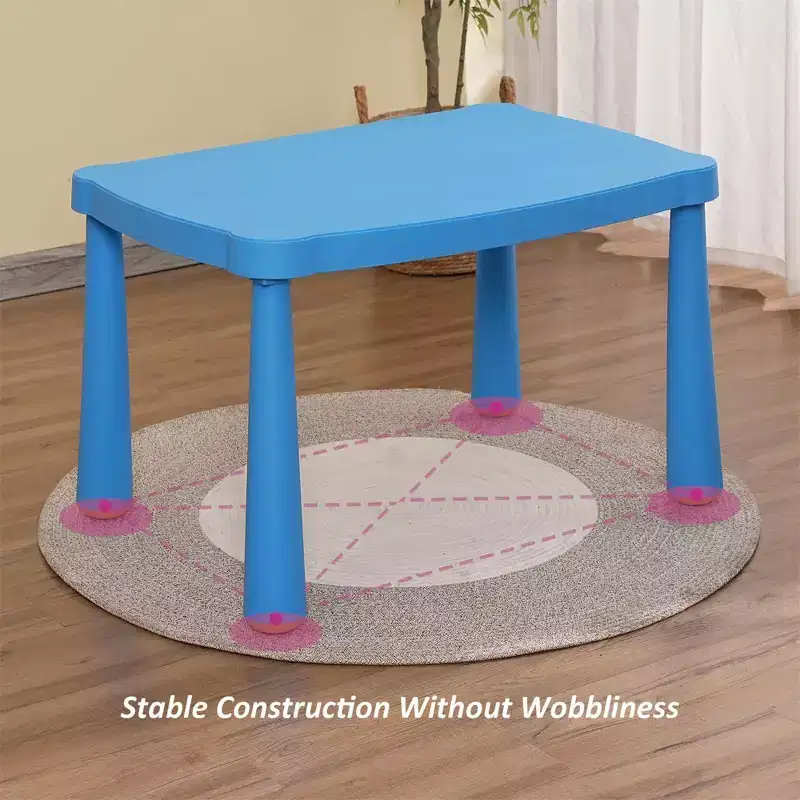 Children's Rectangular Activity Table with Rounded Safety Corners