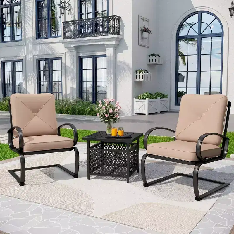 Square Bistro Table Base Stand with 1.57" Hole - Captiva Designs: Rust-Resistant, Weatherproof Patio Dining Table