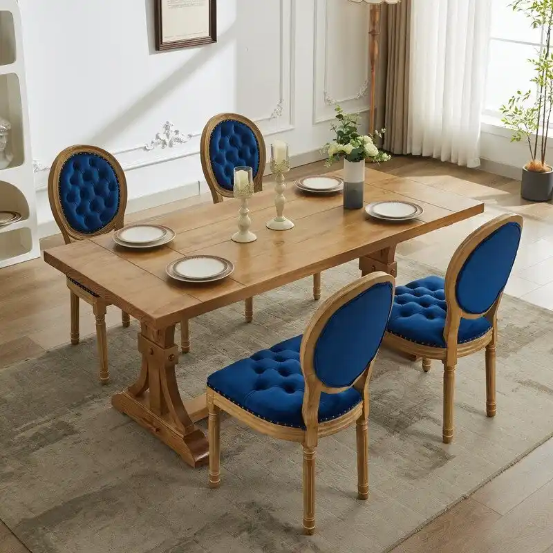 French Dining Chair with Nailhead Trim Set of 6