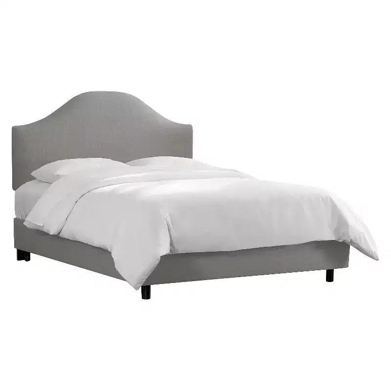 Curved Camelback Upholstered Panel Bed