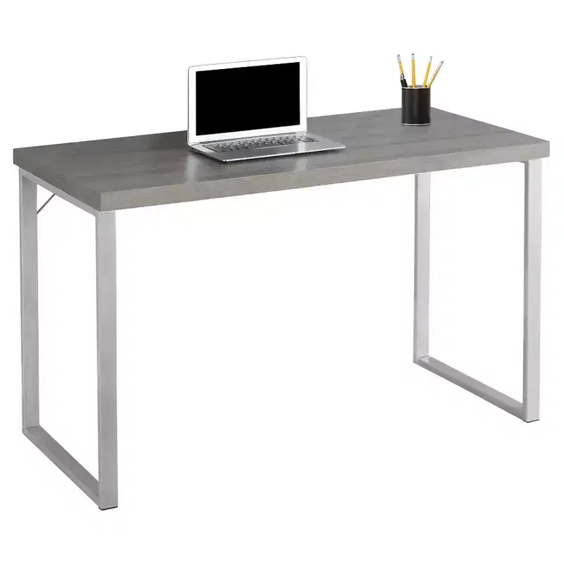Contemporary Silver Metal Computer Desk - EveryRoom