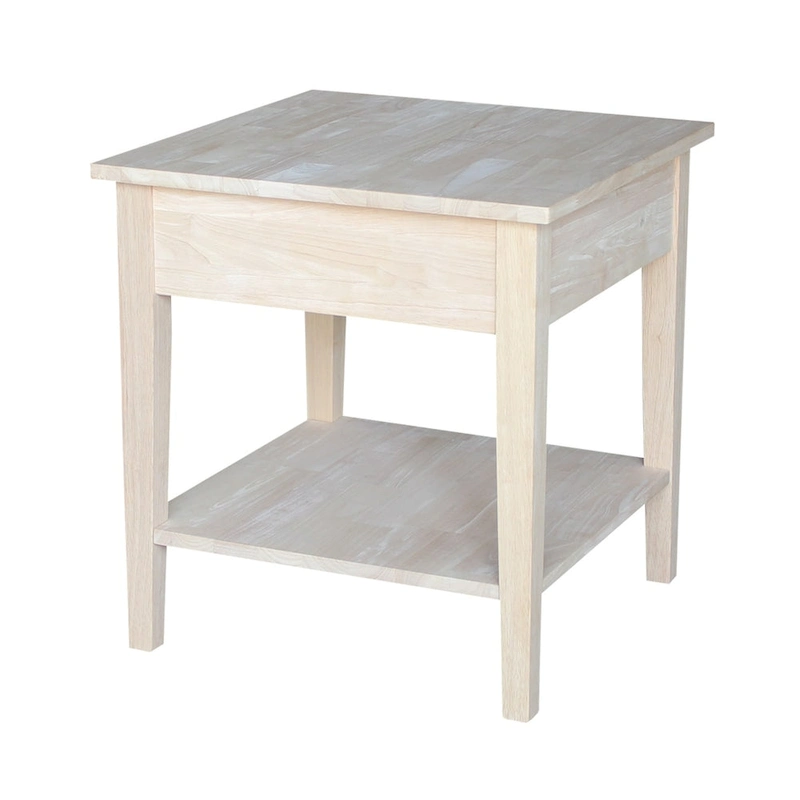 Spencer Square Solid Parawood End Table - 24 in. W x 24 in. D x 25 in. H