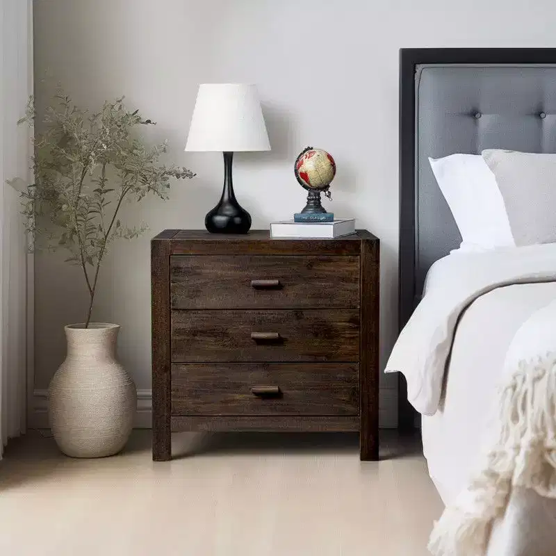 Karl Home | 24'' W Solid Wood Nightstand