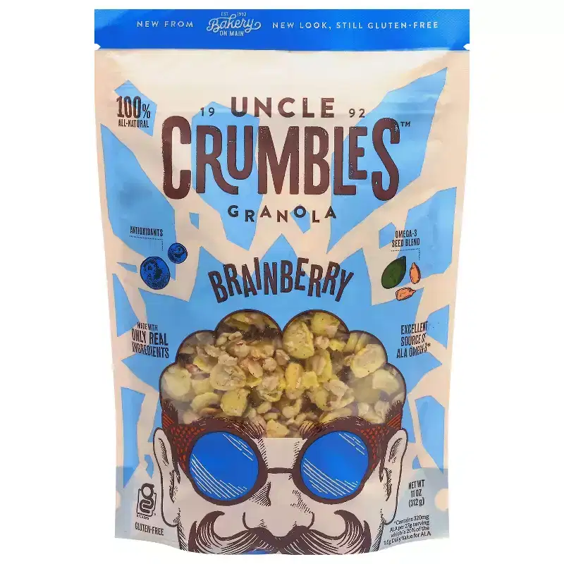 Uncle Crumbles Granola, Brainberry - Case of 6 - 11 oz