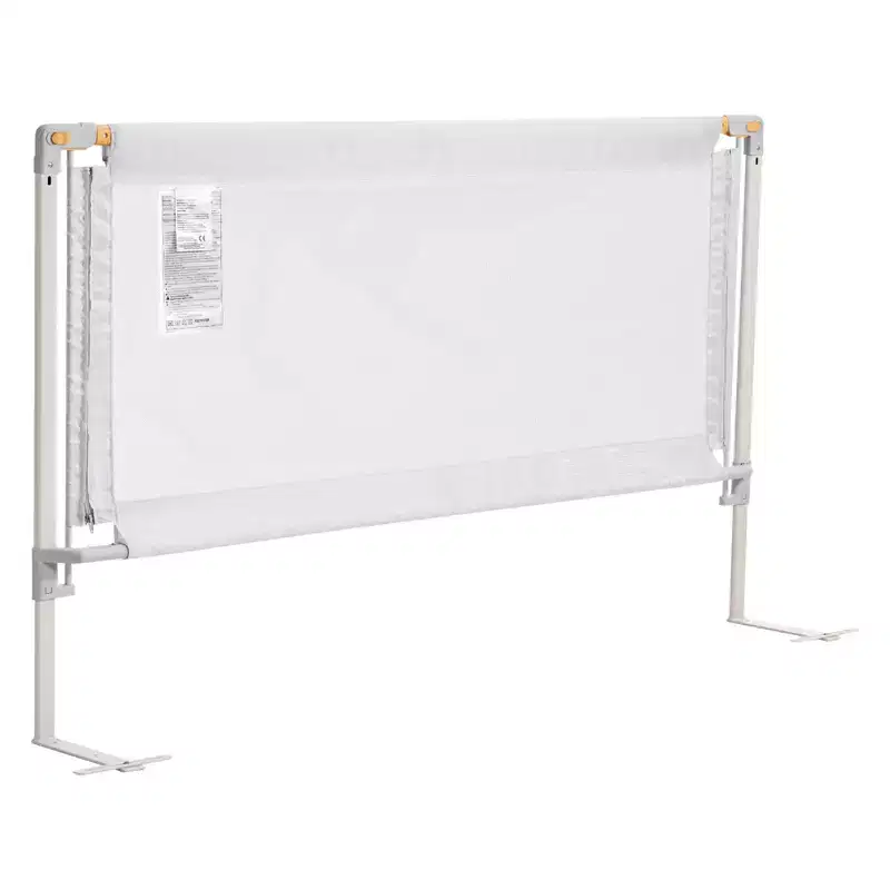 Toddler Bed Rail, Kids Beds Guard Rail with Reinforced Iron Pipe and Oxford Cloth, Adjustable Height Bed Side Railing, 1 Piece, Gray