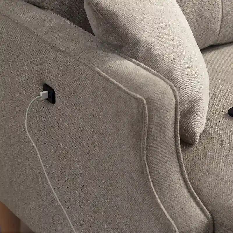 Modern Loveseat Sofa with USB Charge