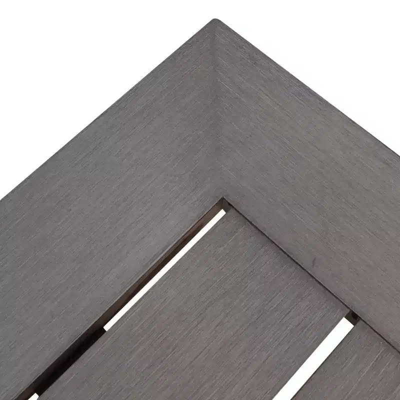 Lamphere Rectangle Aluminum Modern Dining Bench Dark Gray - Christopher Knight Home: Weather-Resistant, Patio Seating