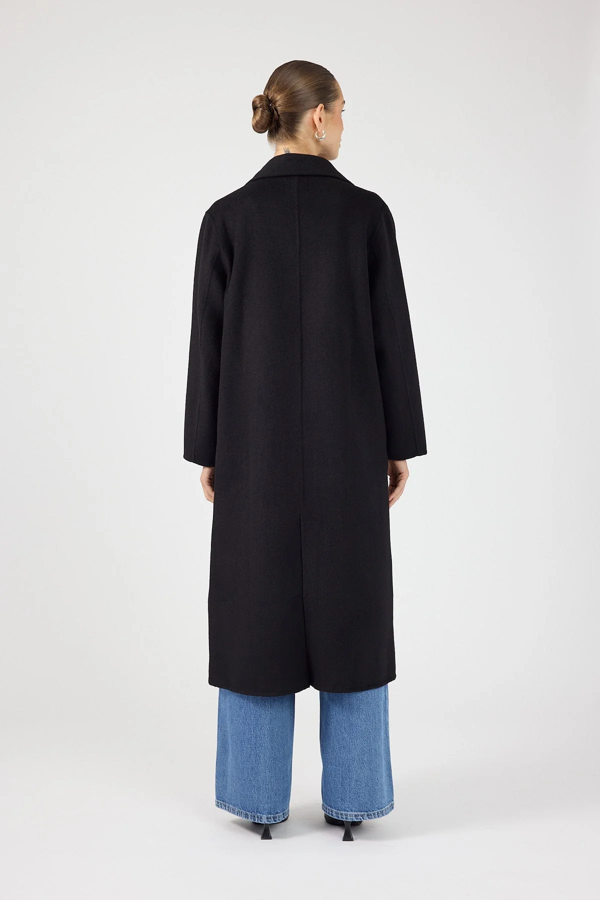Long Line Coat Black