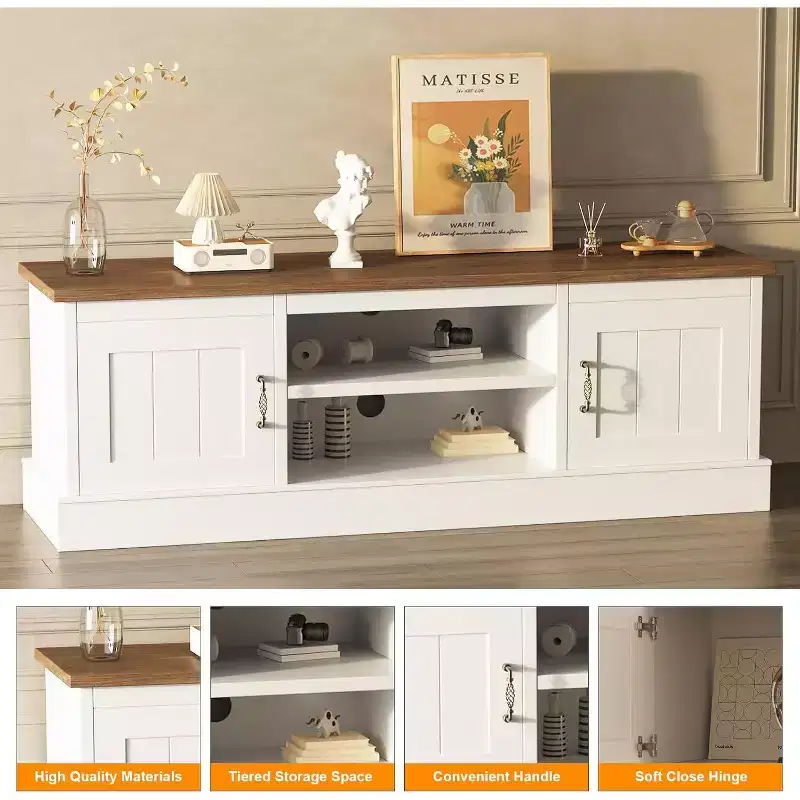 Media Console: Where Modern Entertainment Meets Rustic Warmth