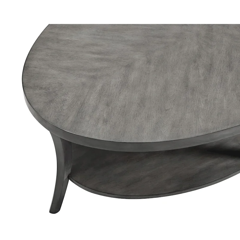 Oval Coffee Table with Shelf