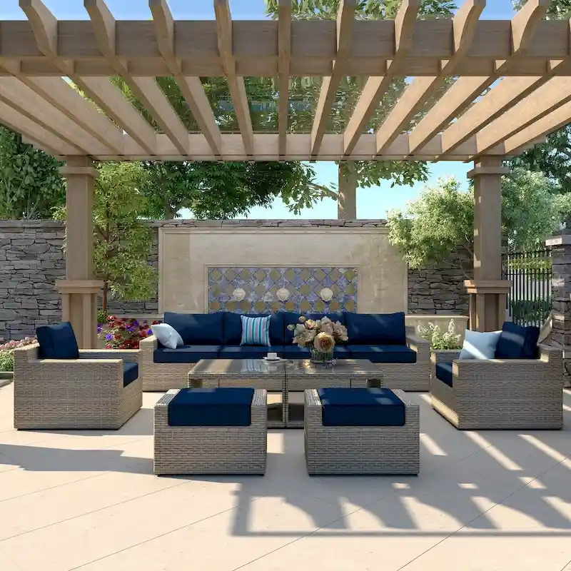 Ventura 10-Piece Multiple Chairs Rattan Seating Group