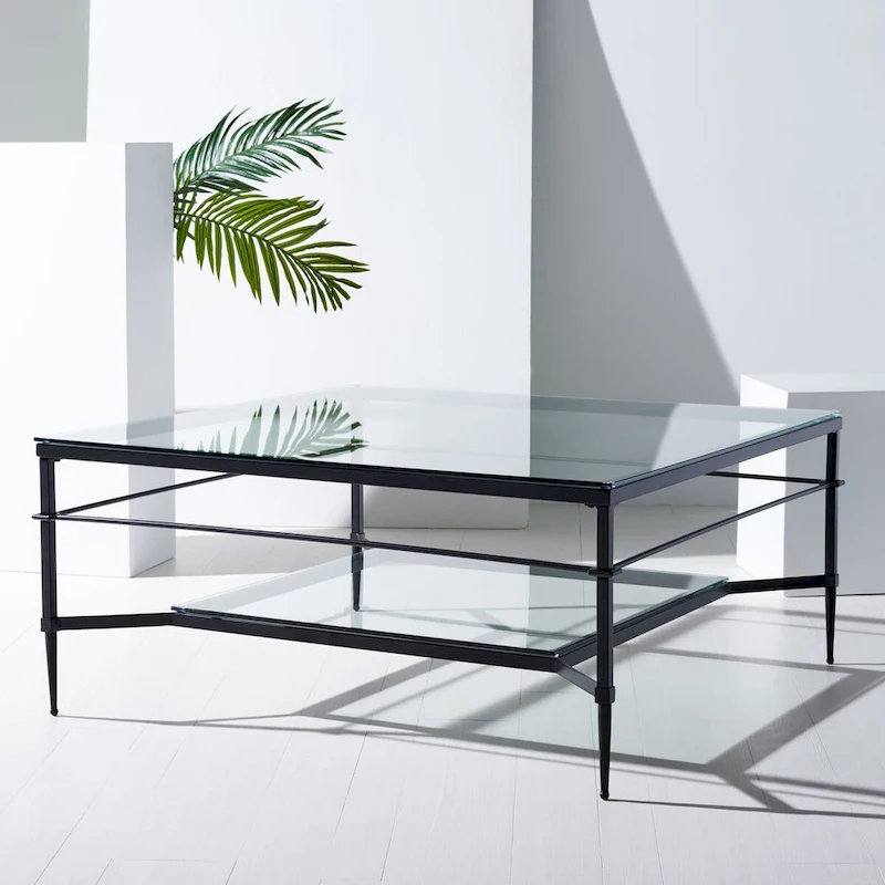 SAFAVIEH Couture Zilpha Cocktail Table - 43 In W x 43 In D x 20 In H - 43Wx43Dx20H