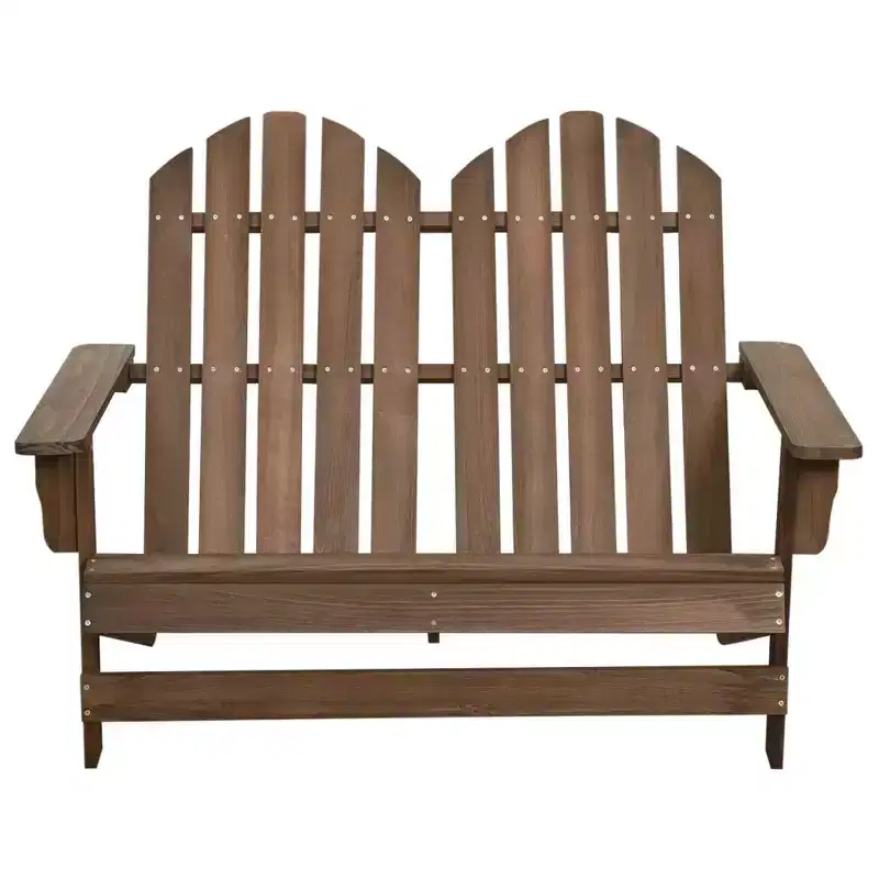 vidaXL 2-Seater Patio Adirondack Chair Outdoor Furniture Seat Solid Wood Fir