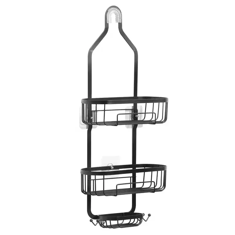 3-Tier Over the Shower Head Caddy Hanging Organizer with Hooks Rust-Resistant