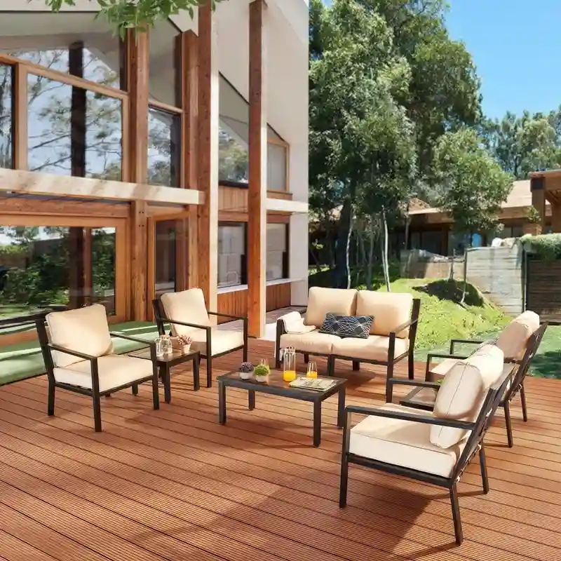 Patio Festival X-Back 9-Piece Outdoor Conversation Set