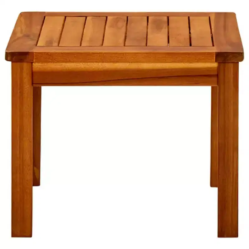 Coffee Table Natural Wood Solid Acacia Wood - 17.7 x 17.7 x 14.2