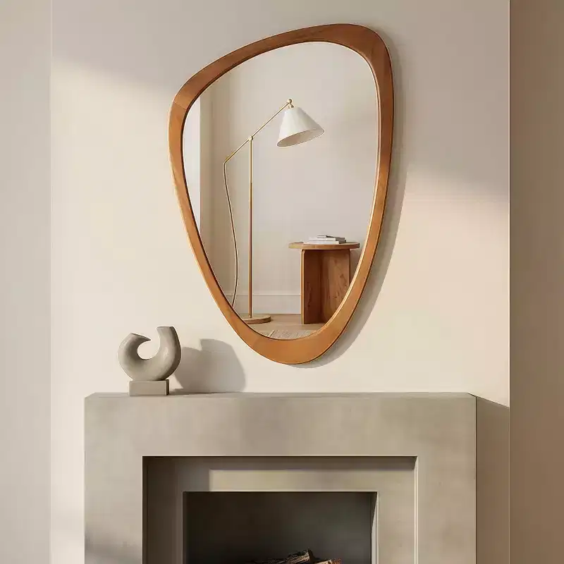 24 x 36 Modern Irregular Shape Wall Mirror, Decorative Accent Mirror for Home, Bathroom, Bedroom-Panipeachy