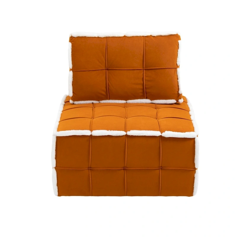 Upholstered Deep Seat Armless Chair Accent Single Lazy Sofa Lounge