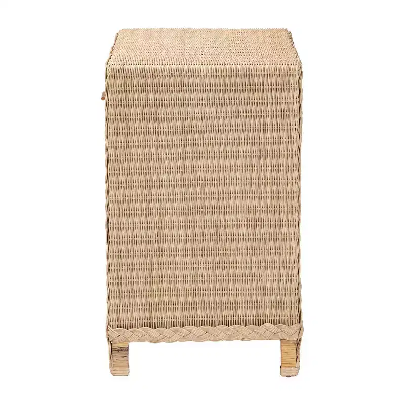 bali & pari Lanica Rattan 2 Drawer Console Table Pale Brown