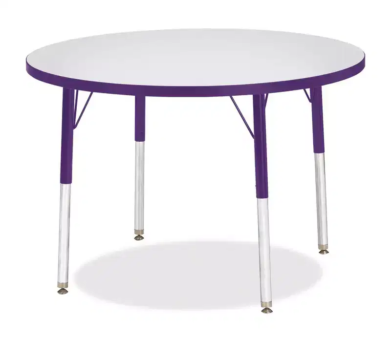 Jonti-Craft Berries Adult Height Color Edge Round Table (36 x 36) in Purple